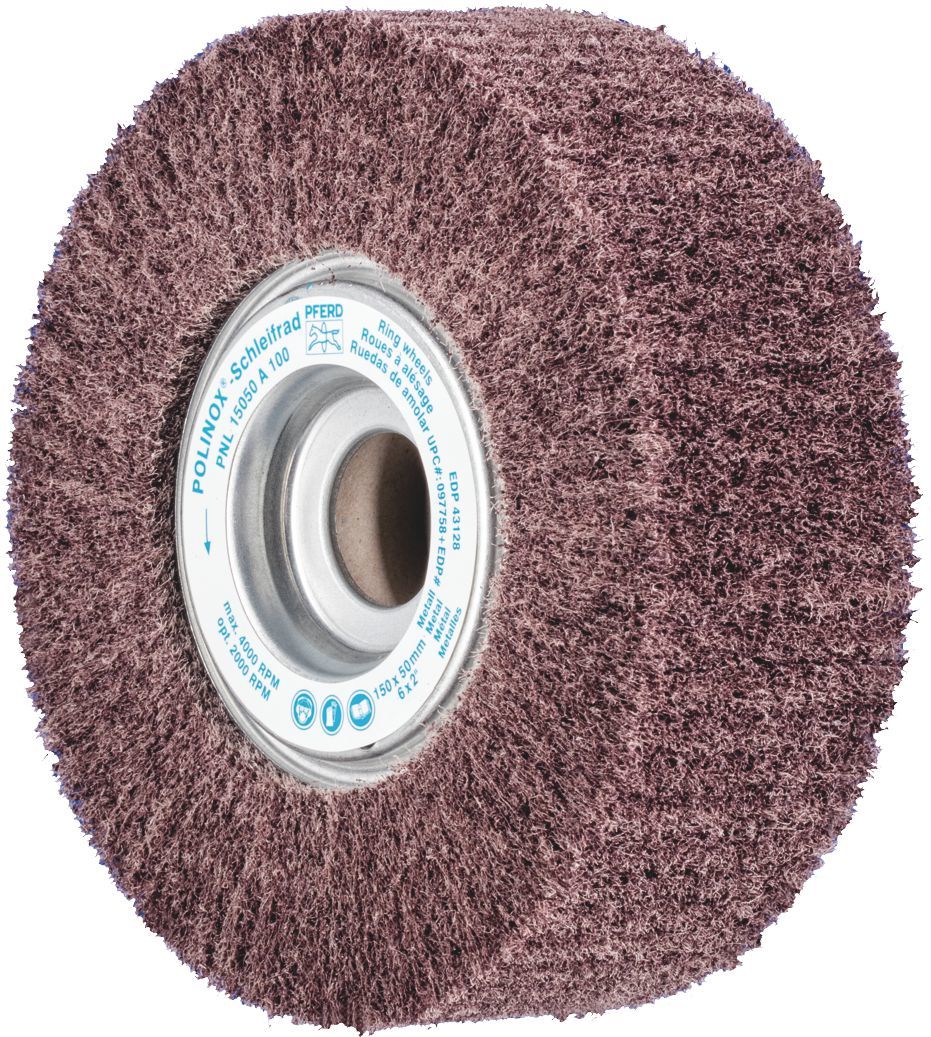 PFERD POLINOX RING WHEEL PNL ALUM OXIDE 150 X 50MM 100 GRIT